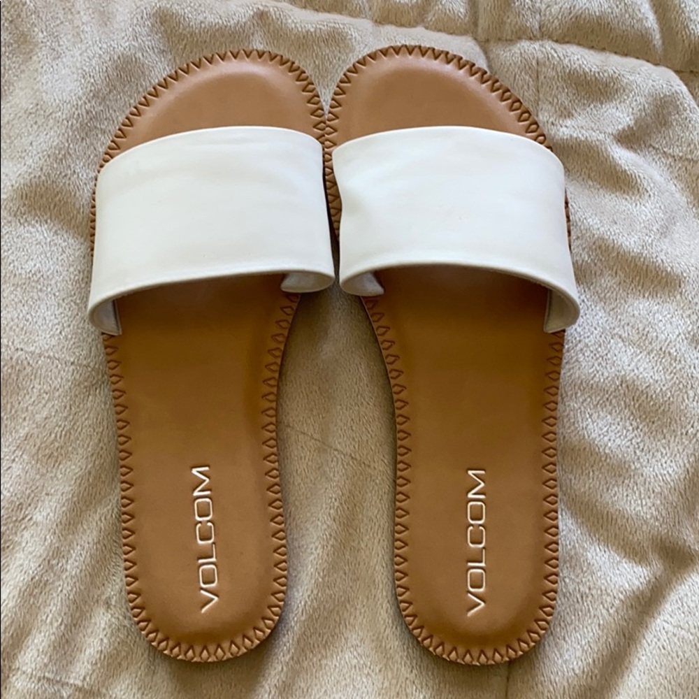 Volcom White Slip ons